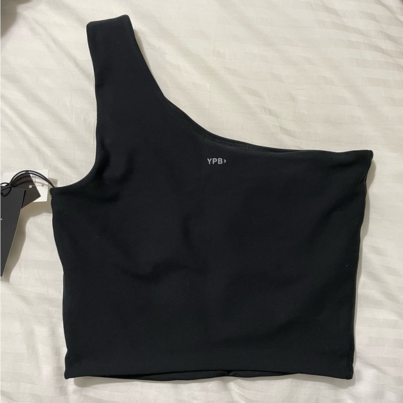 Abercrombie YPB sculptLUX One-Shoulder Slim Tank in colour Onyx size M. NWT - Picture 4 of 5